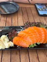 Salmon Sashimi and Salmon Temaki